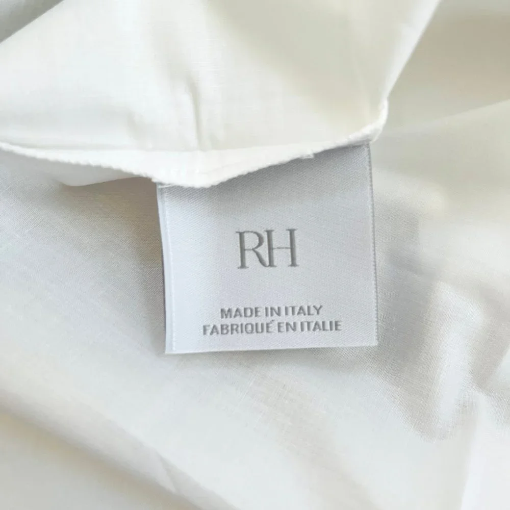 RH Restoration Hardware ITALY 2x Bold Border King Pillowcases 20x40